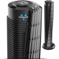 Vornado Compact 29" Tower Air Circulator  with All NEW Signature V-Flow Technology  3 Speed Settings and Energy LED Saving Timer  Remote Control Included - B00V8J5VEC